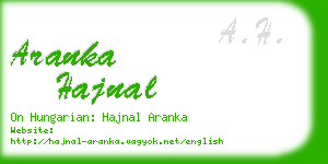 aranka hajnal business card